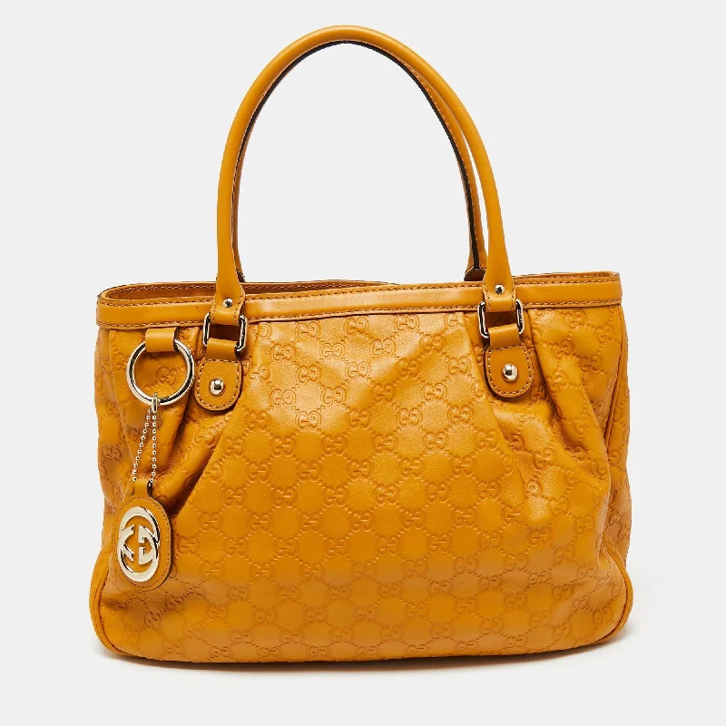 Gucci Mustard Yellow Guccissima Leather Sukey Tote