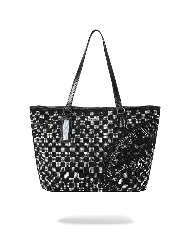 Sprayground Bag TRINITY CHECKERED TOTE BAG Black