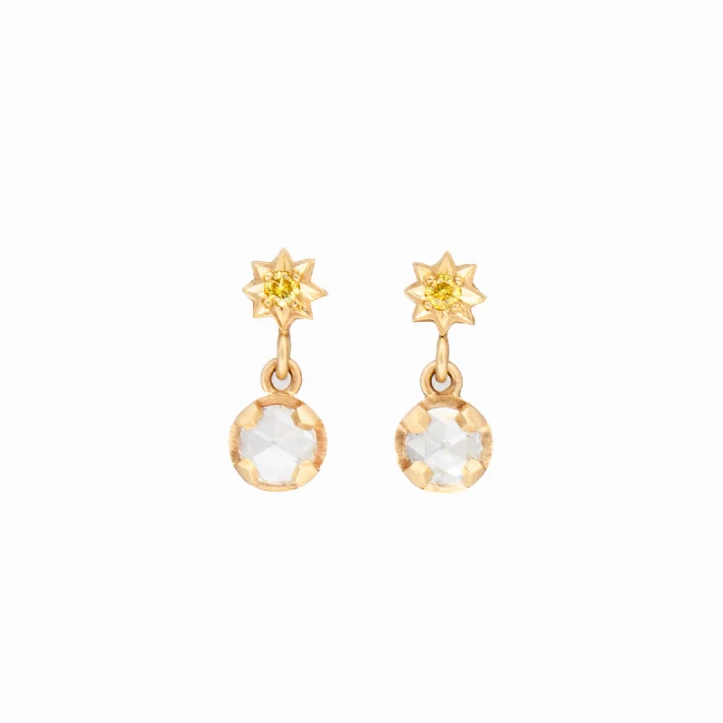 Diamond Orb Drop Earrings