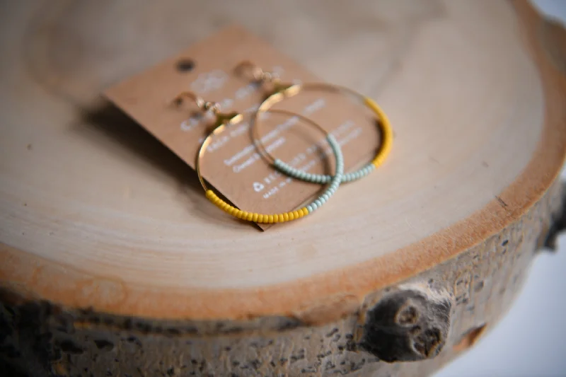 Sundance Seed Bead Hoop Earrings